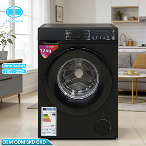 En Stock <span class=keywords><strong>Lavadora</strong></span> de Carga <span class=keywords><strong>Frontal</strong></span> de Tambor Único de Alta Eficiencia, Totalmente Automática, con Función de Lavado y Centrifugado, de 12 kg, para el Hogar - Product Image 1