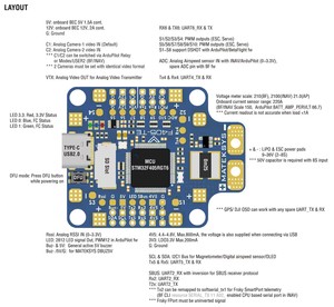 ระบบ <span class=keywords><strong>Matek</strong></span> Mateksys ตัวควบคุมการบิน <span class=keywords><strong>F405</strong></span>-<span class=keywords><strong>TE</strong></span> STM32F405RGT6 ICM42688P SPL06 ช่อง OSD 6x UARTs 1x I2C 11x PWM Output สำหรับ RC - Product Image 6