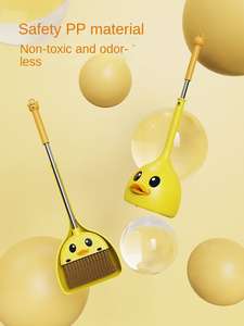 Ensemble de balayette et pelle à poussière pour enfants, outil de balayage pour bébé, gadget pour étudiants de maternelle, amusant, facile à utiliser, en plastique écologique - Product Image 6