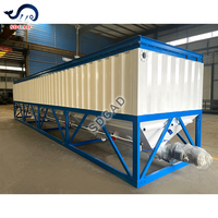 Silo horizontal adaptable multi-matériaux pour le stockage de ciment, de cendres volantes, de pierre calcaire et de poudre minérale