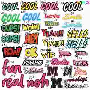 China Embroidery Manufacturer Custom Clothes Embroidered Letter Phase Patch - Product Image 1