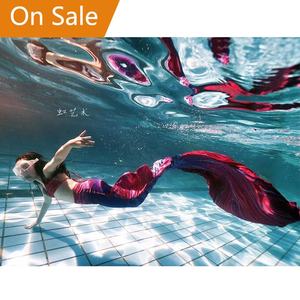 Buona qualità coda sirena <span class=keywords><strong>abbigliamento</strong></span> subacqueo con monofina con pinna per acquario acqua intrattenimento - Product Image 3