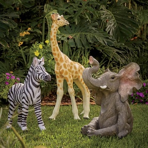 Accessoires animaux en peluche safari géant taille réelle éléphant girafe accessoires statue animal décoration pour fête des animaux décoration de figurines - Product Image 6