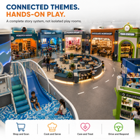 Aire de jeux souple certifiée EN1176, thème Robotique Marine et Village de Mode, avec piscine à balles, pour centre de divertissement familial et projet de garderie