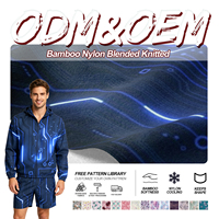 Tissu tricoté personnalisé en mélange de bambou et de nylon, 150 cm, pour vêtements de sport d'été, fabrication OEM/ODM, vente en gros