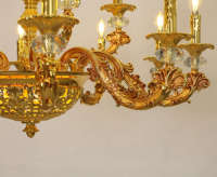 Lumières pendantes de lustres en alliage de zinc européens de bougie d'or pour le salon