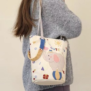 Sac seau Oxford haut de gamme pour le quotidien, élégant et mignon, avec motif lettres exquises, porté main, épaule ou croisé, fermeture éclair - Product Image 1