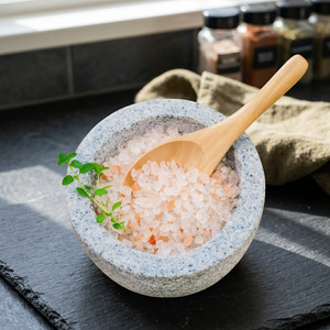 Sal Fina Rosa Oscura del Himalaya, Sal Comestible Natural en Gránulos Refinados, Logotipo Personalizado, Empaque a Granel y en Bolsas, Sal Rosa Claro - Product Image 1
