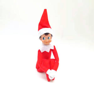 Mini table top christmas custom christmas day gift fashion cheap stuffed plush Christmas elf toy - Product Image 3