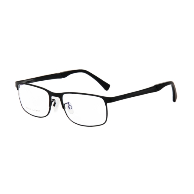 High Quality Black Rectangular Frame Metal Optical Glasses Fashionable Comfortable All Face Shapes Fast Delivery Customizable