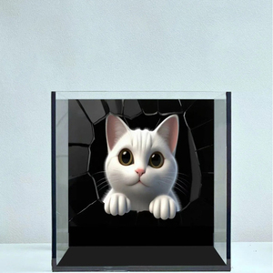 Aquarium de bureau 3D ultra-clair style sombre - Bassin à poissons auto-circulant - Product Image 4