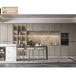 Prodeco Furniture El último juego de almacenamiento de lujo Fabricantes de diseño moderno inteligente Gabinetes de cocina lacados en forma de <span class=keywords><strong>L</strong></span> para Proyectos - Product Image 3