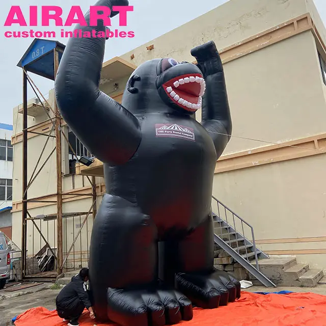 Kustom Tahap Kinerja Monster Lucu Hewan Baru Desain Mainan Raksasa Inflatable Gorilla