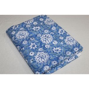 Tela de Algodón Suave con Diseño Floral Azul para Ropa de Verano, Estilo Africano, Tela para Confección de Vestidos Hecha a Mano por Metro - Product Image 4
