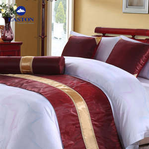 Tope noté 5 étoiles lit décoratif coureur fournisseurs de linge d'hôtel pour hôtel, draps en lin 100% microfibre hôtel à <span class=keywords><strong>new</strong></span> york - Product Image 1