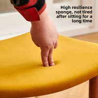 Chaise de salle à manger multifonctionnelle moderne en bois massif, fauteuil, mobilier de maison avec dossier