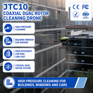 Drone de nettoyage haute pression UAV à pulvérisation ciblée pour murs-rideaux en verre, optimisation intelligente du flux de travail extérieur pour le nettoyage des installations aéroportuaires - Product Image 1