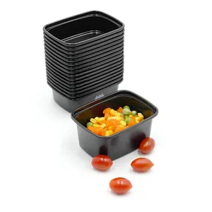 Boîte jetable rectangulaire pour sauce, contenant en plastique, emballage à emporter, 50 pièces/150cc