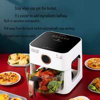 Friteuse à air multifonctionnelle entièrement automatique à chauffage rapide de 4 L, four électrique sans huile de 1200 W, utilisation domestique, acier inoxydable