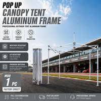 Tente publicitaire imperméable et coupe-vent 3x3m (10x10ft) avec structure en aluminium pour événements et expositions en plein air