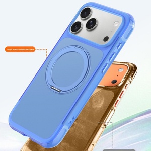 เคสโทรศัพท์แม่เหล็กแบบด้านสุดหรูสำหรับ iPhone 18 17 16 Pro Max พร้อมการปกป้อง 360 องศา °   ขาตั้งหมุนได้ ปุ่ม AI ฝาครอบกันกระแทกสี่มุม - Product Image 3