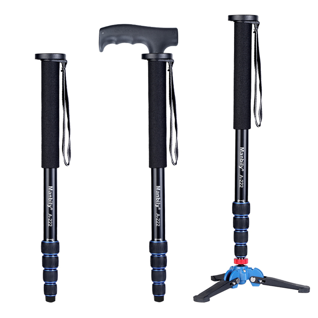 Aluminum Alloy Camera DSLR Selfie Stick Lightweight Portable Tripod Stand Holder Alpenstock Unipod Monopod