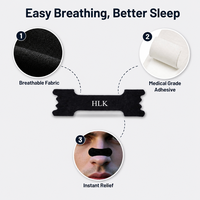 Bandes nasales noires de haute qualité pour une meilleure respiration, anti-ronflement, soulagement de la congestion nasale, patchs pour arrêter les ronflements et améliorer le sommeil