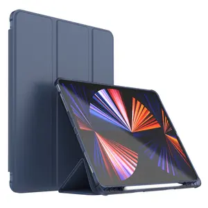 批发高品质新款iPad pro 12.9 2021外壳，带铅笔架智能平板电脑外壳，适用于苹果iPad 12.9外壳