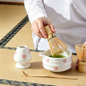 Kit d'outils à <span class=keywords><strong>matcha</strong></span> personnalisé : <span class=keywords><strong>Fouet</strong></span>, support et bol avec bec verseur <span class=keywords><strong>en</strong></span> céramique émaillée au four pour thé au lait et <span class=keywords><strong>matcha</strong></span> - Product Image 3