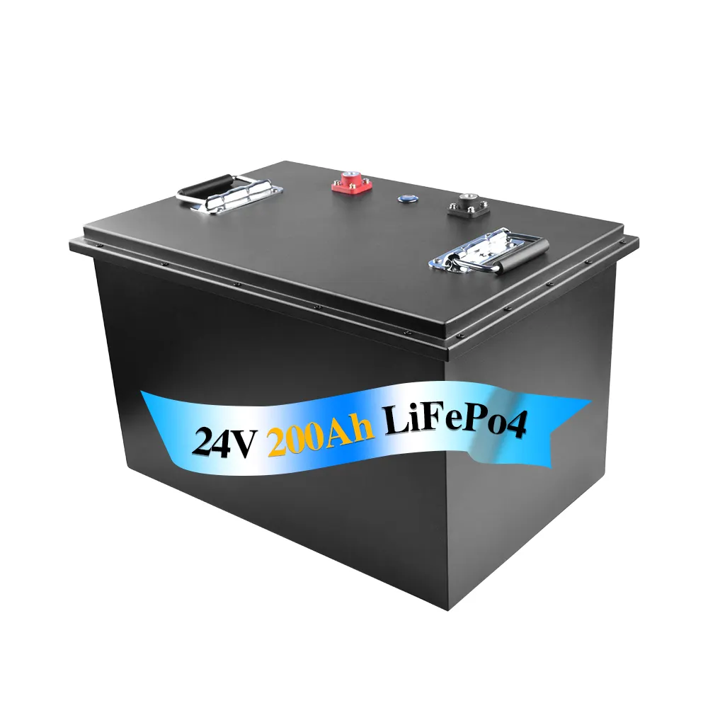 Waterproof Case Resume Battery Monitor 200Ah Lithium Solar 24V Battery for Forklift