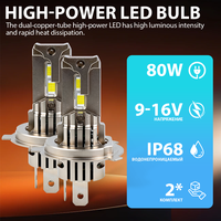 Ampoules de phares LED H4 9003 d'origine pour voiture, 12V 6500K blanc, ampoules de phares halogènes HID 1:1, éclairage à 360°, garantie de 2 ans