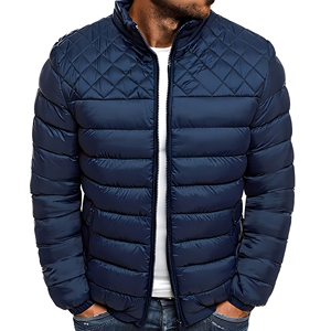 Wholesale <b>Men</b> Winter Puffer <b>Jacket</b> Bubble Quilted <b>Utility</b> Coat Warm Insulated Outerwear Custom Logo OEM ODM Manufacturer - Product Image 1
