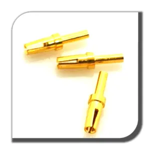Factory Direct Supply Contact Pin Solid Copper Brass Pins Gold Plated Pin For Aviation Connector