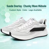 Chaussures de sport d'été style coréen, décontractées, à lacets, respirantes, en maille, couleur unie, tendance mode, semelle intermédiaire en EVA