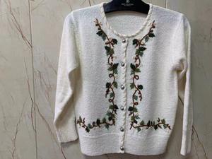 Maglioni Vintage neri lavorati a maglia girocollo lavorata a mano maglione corto <span class=keywords><strong>oversize</strong></span> <span class=keywords><strong>Cardigan</strong></span> lavorato a maglia Jacquard da donna - Product Image 5