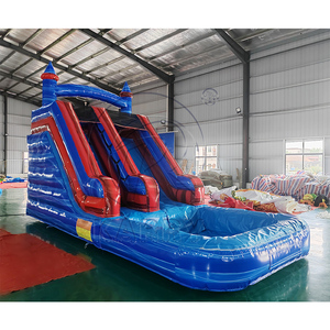 Grand toboggan <span class=keywords><strong>gonflable</strong></span> commercial de 23 pieds, toboggan <span class=keywords><strong>aquatique</strong></span> <span class=keywords><strong>gonflable</strong></span> avec piscine à éclaboussures pour enfants et adultes - Product Image 4