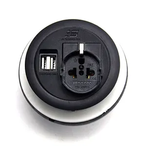 Wholesale 80mm Round USB Charger ABS plastic Office Table Power Grommet  australia