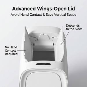 Cestino Intelligente con Sensore da 12L, Apertura Automatica a Doppia Porta, Silenzioso, Impermeabile IPX5 per Casa e Ufficio - Product Image 3