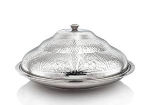 Bandeja de Servicio de Acero Inoxidable de Lujo con Tapa de Cúpula para Eventos de Gastronomía Fina y Catering - Product Image 2