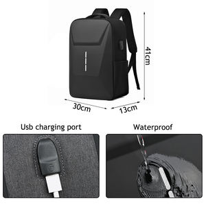 Mochila Personalizada para Hombre, Impermeable, Rígida, Informal, de Negocios, con Puerto USB, Material Oxford, para Portátil - Product Image 4