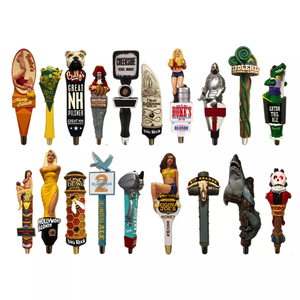 Barra de cerveza de rosca estándar de la UE y EE. UU. Tiradores de grifo de pizarra de madera de roble Cerveza - Product Image 4