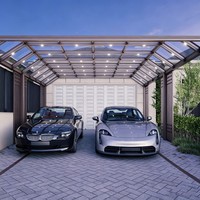 Abri de voiture robuste en aluminium à toit arqué, taille personnalisée pour les développeurs, utilisation extérieure pour le stationnement, structure robuste