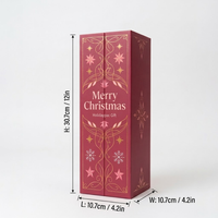 Boîte de calendrier de l'Avent personnalisée 24 jours, compte à rebours de Noël, boîte vide remplissable, tiroir double porte, emballage cadeau pour bijoux