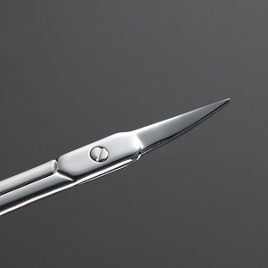Juego de recortadores de cejas y vello nasal de acero inoxidable curvado de alta calidad, recortador de pestañas, recortador de cutículas - Product Image 2