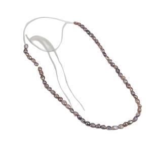 Perles d'eau douce naturelles baroques de 4-5 mm, trou droit, blanches, à deux faces, petites, légères, pour la fabrication de bijoux en vrac - Product Image 5