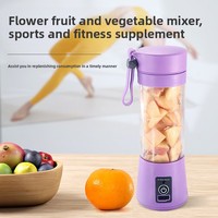 Draagbare 150W USB oplaadbare sapbeker 400ml 18000rpm 4 messen voor buiten, reizen en thuisgebruik.