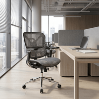 Silla de Oficina Ejecutiva Ergonómica Giratoria de Malla Premium con Soporte Lumbar Reclinable para Gaming y Computadora