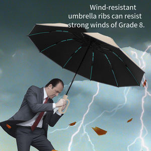 Haut de gamme 10 os anneau boucle automatique <span class=keywords><strong>parapluie</strong></span> <span class=keywords><strong>grande</strong></span> <span class=keywords><strong>taille</strong></span> renforcé épaissi hommes femmes soleil pluie inverse cadeaux d'affaires - Product Image 5