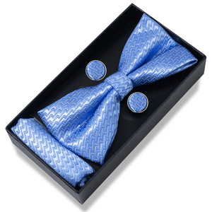 Corbatas de Seda de Poliéster Multicolores para Hombres y Mujeres, Corbata de Moño Jacquard Informal para Fiesta, Corbatas de Moño para Boda, Juego de Caja de Regalo - Product Image 1