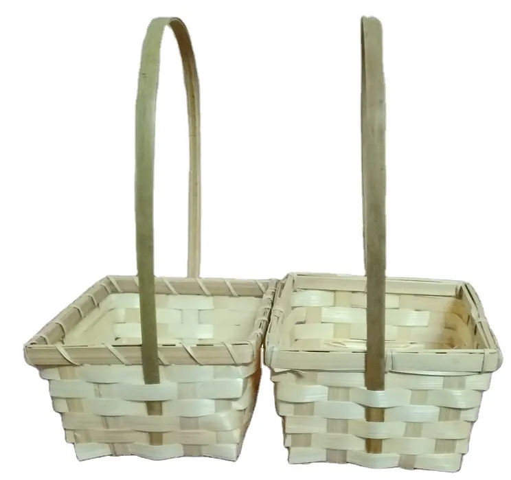 Haosen comida bandeja cesta bambu fioldng fruta cesta tecido